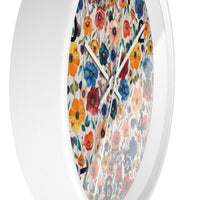 Boho Floral Cream Print Wall Clock! Perfect For Gifting! Free Shipping!!! 3 Colors Available!