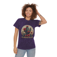 Floral Cactus Distressed Unisex Mineral Wash T-Shirt! New Colors! Free Shipping!!!