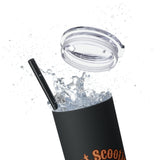 Boot Scootin Spooky Retro Ghost Printed Skinny Tumbler with Straw, 20oz! Multiple Colors! Halloween!