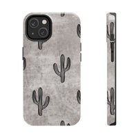 Grey Acid Wash Cactus Western Tough Phone Cases!