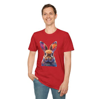 Easter Bunny With Glasses Unisex Graphic Tees! Spring Vibes! All New Heather Colors!!! Free Shipping!!!