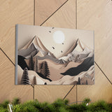 Western/Boho Mountain Scenery in Blacks and Browns Canvas Gallery Wraps!