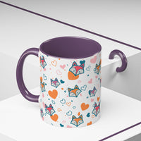 Coffee Mug - Fox Heart Medley Valentines Day Mug (11, 15oz)