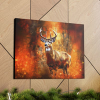 Western Mountain Deer Scenery in Oranges and Browns Canvas Gallery Wraps!