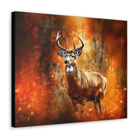 Western Mountain Deer Scenery in Oranges and Browns Canvas Gallery Wraps!