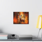 Western Mountain Deer Scenery in Oranges and Browns Canvas Gallery Wraps!