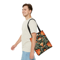 Orange Blossoms Florals Fall Vibes Tote Bag