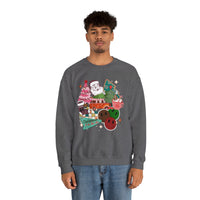 1 Christmas is in the Air Retro Medley Unisex Heavy Blend Crewneck Sweatshirt! Winter Vibes!