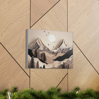 Western/Boho Mountain Scenery in Blacks and Browns Canvas Gallery Wraps!