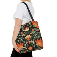 Orange Blossoms Florals Fall Vibes Tote Bag