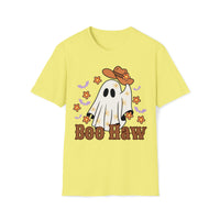 Boo Haw Floral Retro Cowboy Ghost Unisex Graphic Tee! Halloween! Fall Vibes!