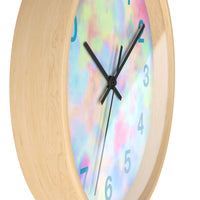 Boho Rainbow Blue Tie Dye Wall Clock! Perfect For Gifting! Free Shipping!!!