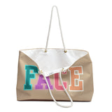 Cream Rainbow Pastel Face Vacation Travel Weekender Bag! Free Shipping!!!