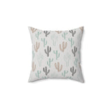 Western/Boho Grey Botanical Cactus Square Pillow!