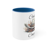 Coastal Cowgirl White Hat Accent Coffee Mug, 11oz! Multiple Colors Available!