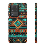 Turquoise Aztec Tough Cases! Cellphone Cases! Multiple Sizes Available! Apple iPhone, Samsung Galaxy, and Google Pixel devices!