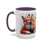 Foxy Lovers Valentines Day Accent Coffee Mug (11, 15oz)! Free Shipping! Microwave and Dishwasher Safe! BPA Free