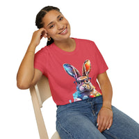 Easter Bunny Glasses With Eggs Unisex Graphic Tees! Spring Vibes! All New Heather Colors!!! Free Shipping!!!