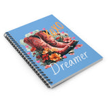 Valentines Day Cowgirl Boots Dreamer Floral Spiral Notebook - Ruled Line! Perfect For Gifting!