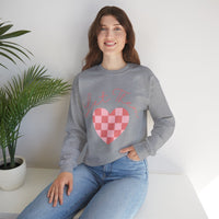 Valentines Day Let Them Plaid Heart Edition Unisex Sweatshirt! Retro! Free Shipping!!!