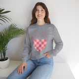 Valentines Day Let Them Plaid Heart Edition Unisex Sweatshirt! Retro! Free Shipping!!!