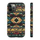 Black Aztec Tough Cases! Cellphone Cases! Multiple Sizes Available! Apple iPhone, Samsung Galaxy, and Google Pixel devices!