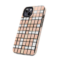 Pastel Pink Checkerboard Tough Phone Cases, Case-Mate!