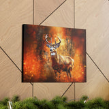 Western Mountain Deer Scenery in Oranges and Browns Canvas Gallery Wraps!