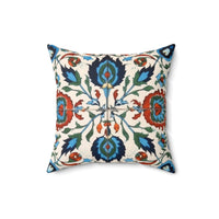 Western/Boho Red and Blue Florals Square Pillow!