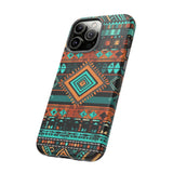 Turquoise Aztec Tough Cases! Cellphone Cases! Multiple Sizes Available! Apple iPhone, Samsung Galaxy, and Google Pixel devices!