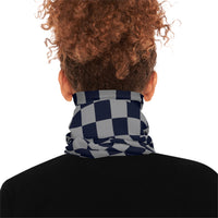 Black and Grey Plaid Lightweight Neck Gaiter! 4 Sizes Available! Free Shipping! UPF +50! Great For All Outdoor Sports!