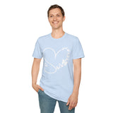 Valentines Day Butterfly Heart Medley White Version Unisex Graphic Tee! All New Heather Colors!!! Free Shipping!!!