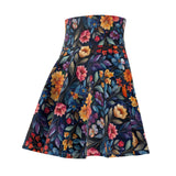 Boho Watercolor Florals Women's Skater Skirt! Free Shipping!