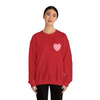 Valentines Day Pink Plaid Heart Basics Pocket Design Edition Unisex Sweatshirt! Retro! Free Shipping!!!