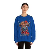 Valentines Day Highlander Cow Love Unisex Sweatshirt! Retro! Plus Sizes Available!