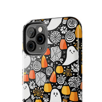 Spider Webs and Candy Corn Little Ghost Halloween Tough Phone Cases! Fall Vibes!