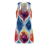 Boho Watercolor Rain Drops Women's Racerback Dress! Free Shipping! Sun Dress, Sleep Shirt, Swim Cover Up!