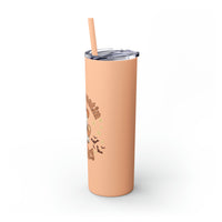 Boot Scootin Spooky Retro Ghost Printed Skinny Tumbler with Straw, 20oz! Multiple Colors! Halloween!