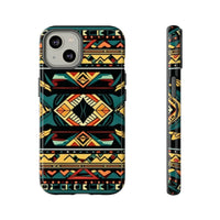 Black Aztec Tough Cases! Cellphone Cases! Multiple Sizes Available! Apple iPhone, Samsung Galaxy, and Google Pixel devices!