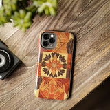 Reddish Orange Star Flower Fall Vibes Tough Phone Cases!