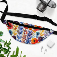 Boho Watercolor Floral White and Yellow Fanny Pack! Free Shipping! One Size Fits Most!