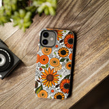 Sunflowers and Daisies Retro Fall Vibes Tough Phone Cases!