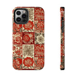 Royal Red Floral Fall Vibes Tough Phone Cases!