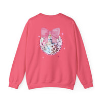 Valentines Day Sweatshirt Xoxo Disco Coquette/Back Printed