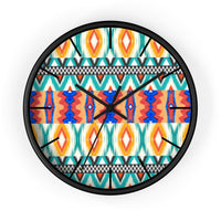 Aztec Print Mint and Orange Wall Clock! Perfect For Gifting! Free Shipping!!! 3 Colors Available!