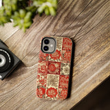 Royal Red Floral Fall Vibes Tough Phone Cases!