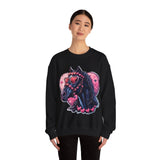 Valentines Day Black Horse Pink Hearts Unisex Sweatshirt! Retro! Free Shipping!!!