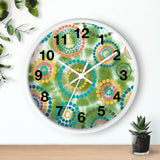 Boho Green Tie Dye Wall Clock! Perfect For Gifting! Free Shipping!!!