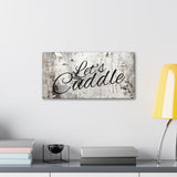 Western Let's Cuddle Grey and White Canvas Gallery Wraps!