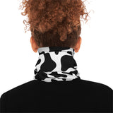 Black and White Cow Print Lightweight Neck Gaiter! 4 Sizes Available! Free Shipping! UPF +50! Great For All Outdoor Sports!